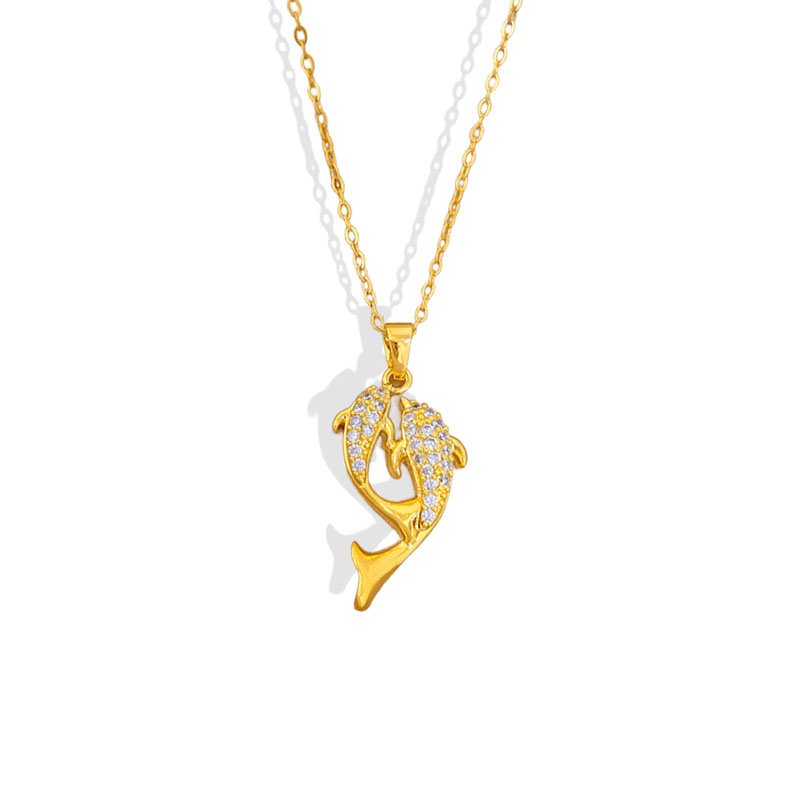 Lucky Koi Duo Entwined Fish Necklace