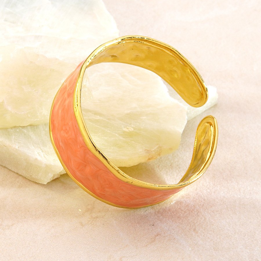 Marble Wave Enamel Cuff Ring - Image 7