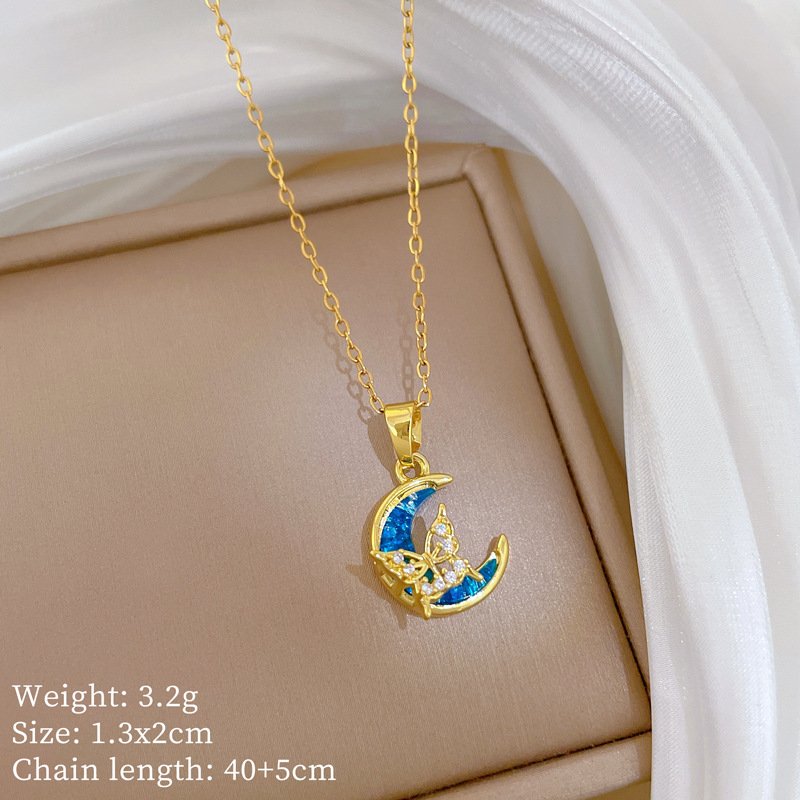 Moonlit Butterfly Necklace