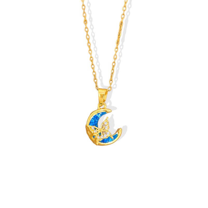 Moonlit Butterfly Necklace