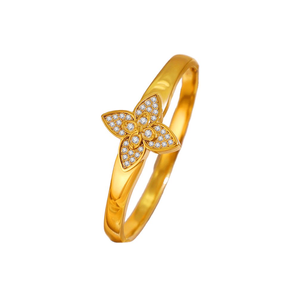 Pavé Clover Petal Bangle