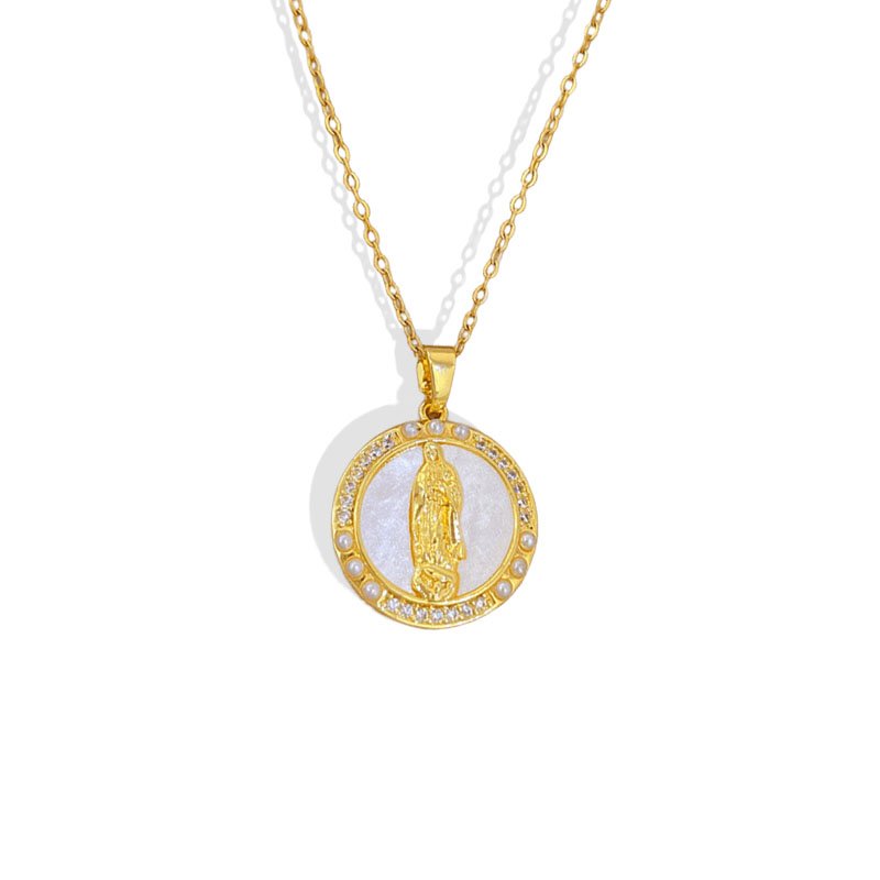Pearl Halo Medallion Necklace