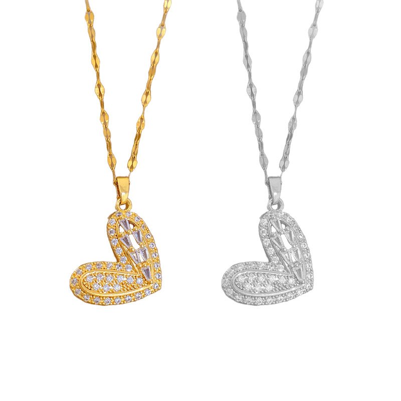 Radiant Pavé Heart Necklace