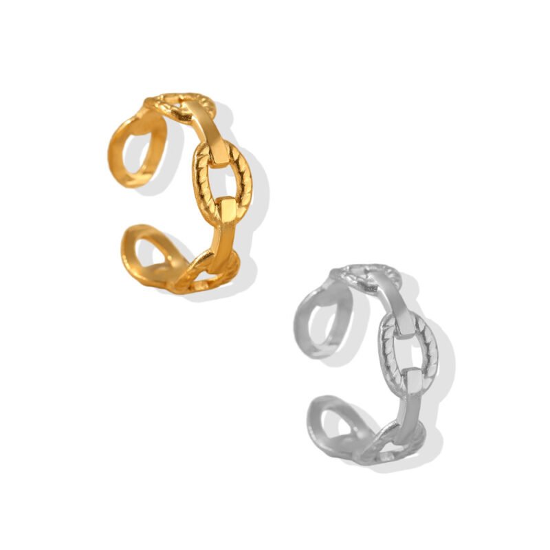 Rope Link Chain Band Ring