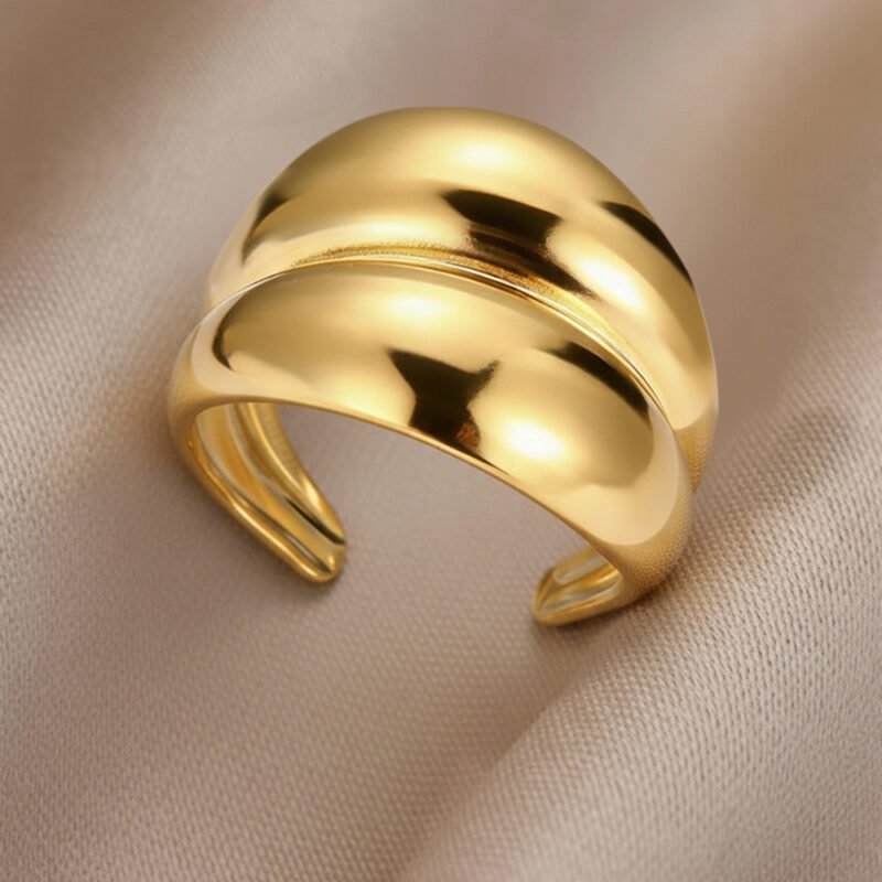 Sculpted Dome Chunky Open Ring