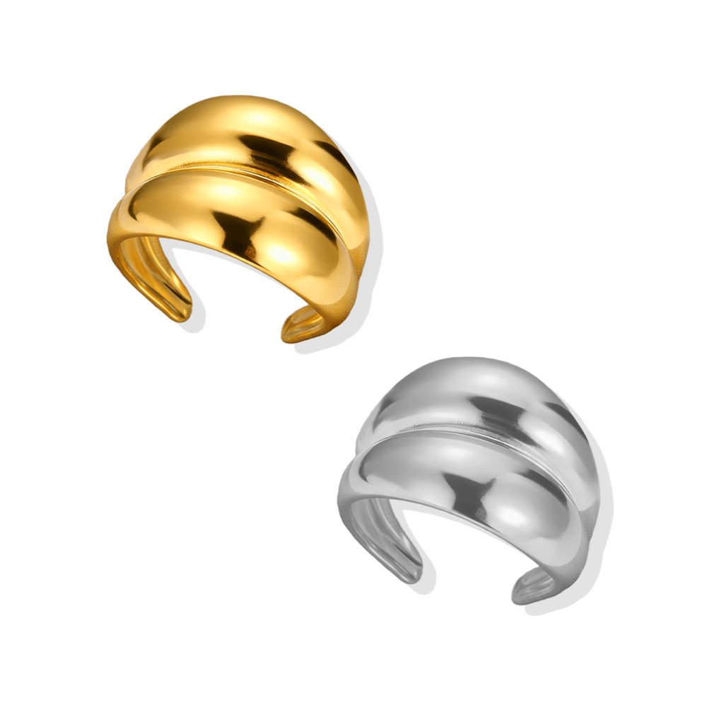 Sculpted Dome Chunky Open Ring