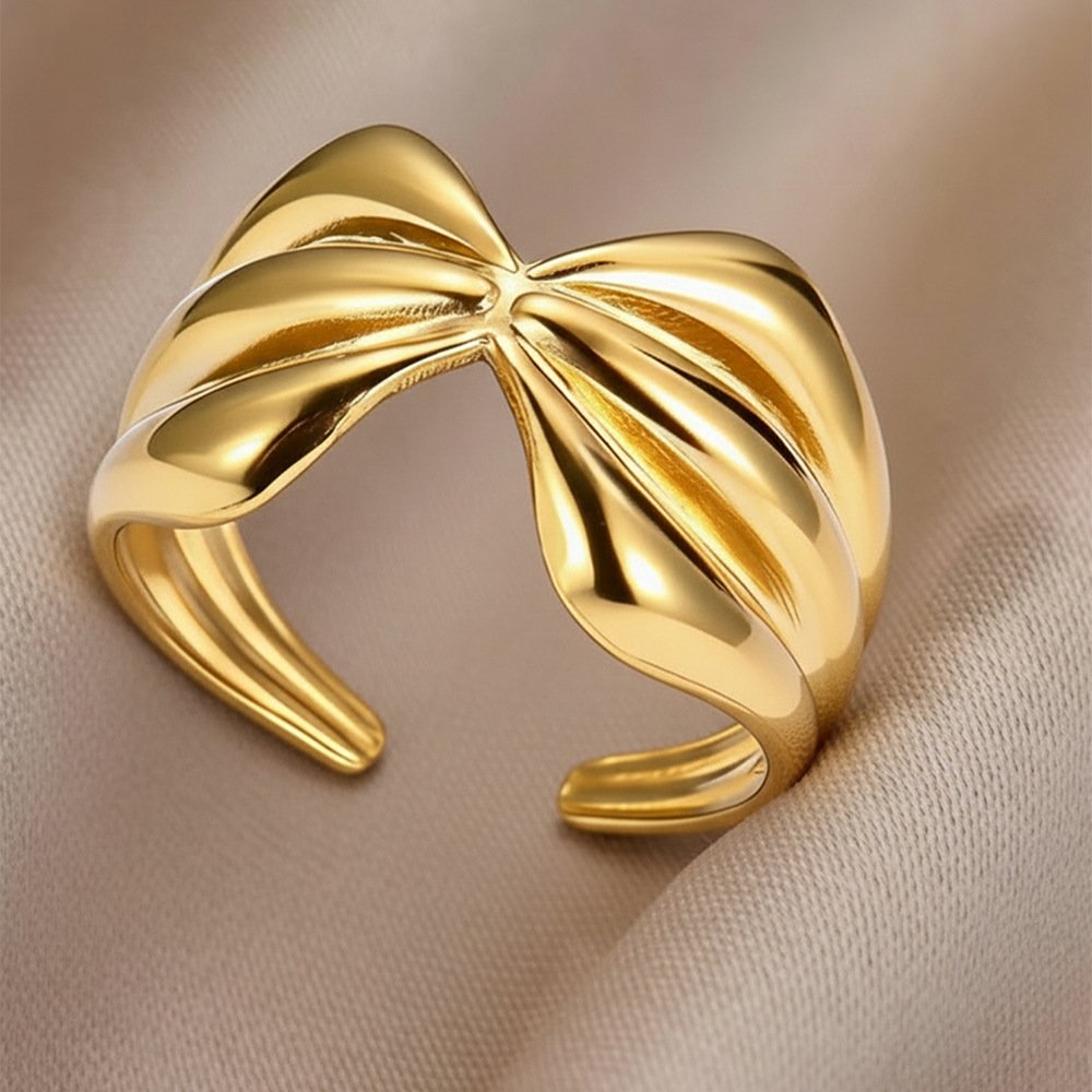 Silk Bow Draped Ribbon Ring - Image 4