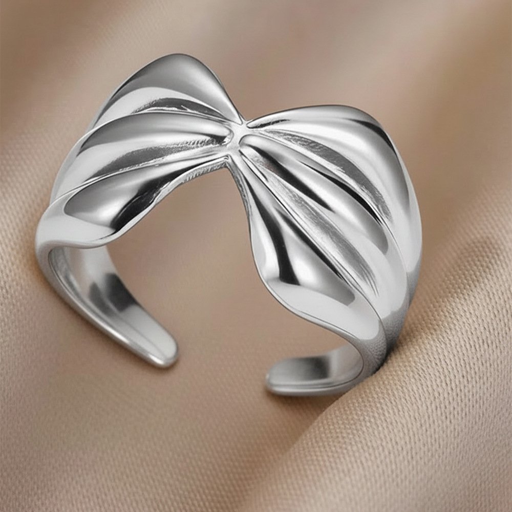 Silk Bow Draped Ribbon Ring - Image 5