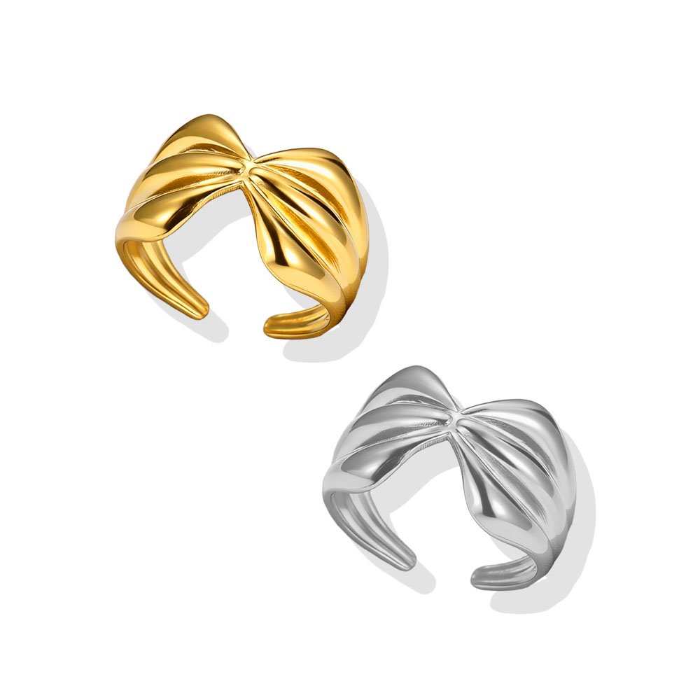 Silk Bow Draped Ribbon Ring