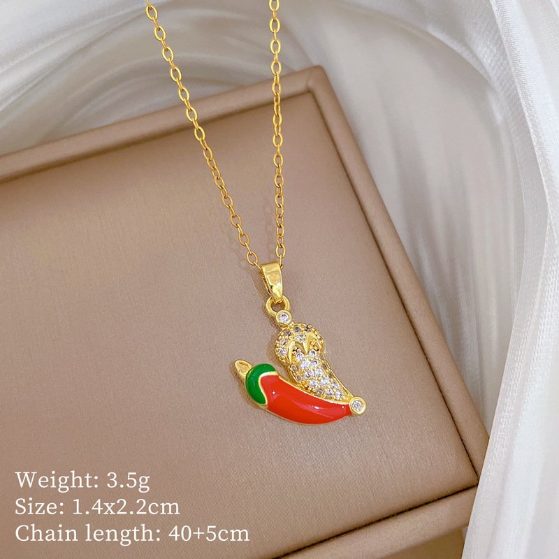Spicy Chili Pepper Necklace - Image 2
