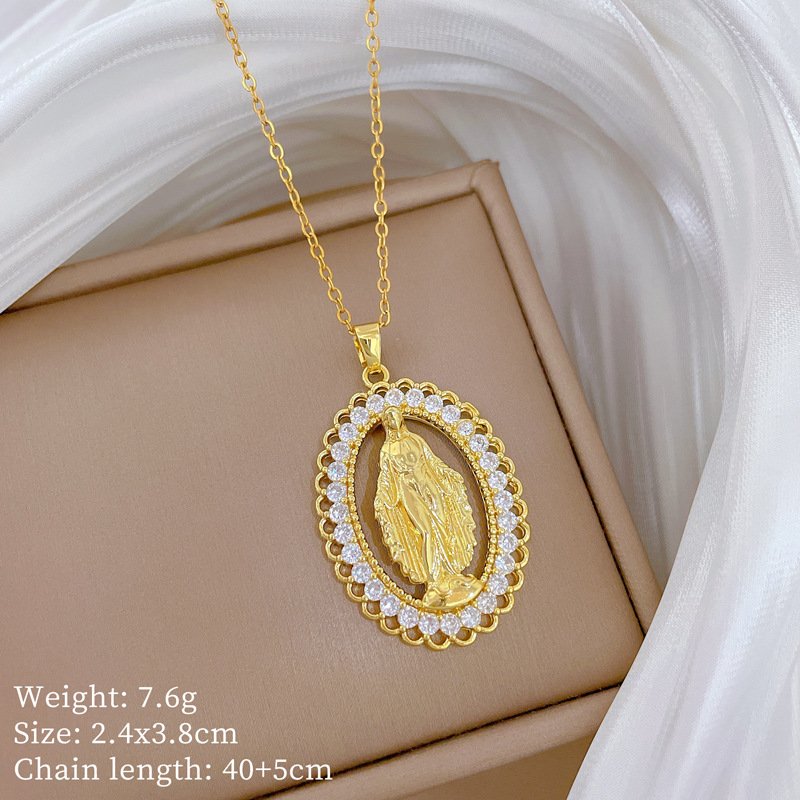 Vintage Oval Blessing Necklace - Image 6