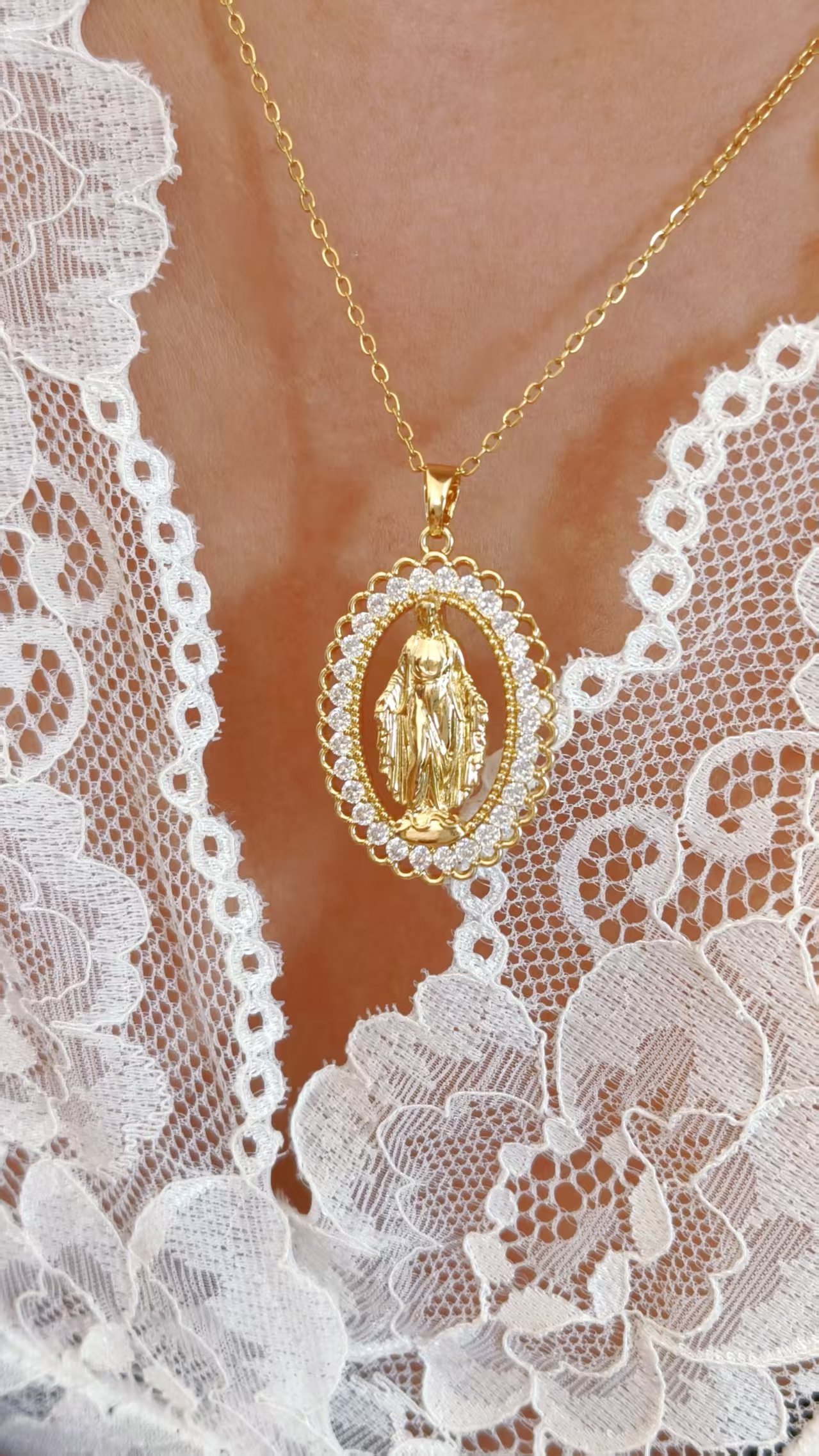 Vintage Oval Blessing Necklace - Image 2
