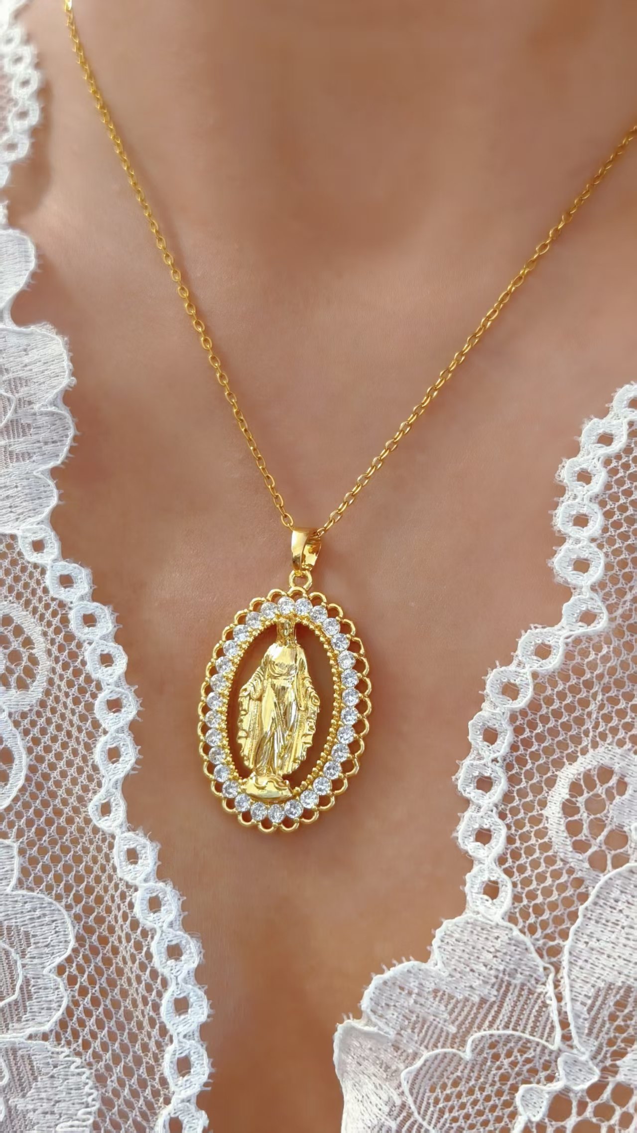 Vintage Oval Blessing Necklace - Image 4