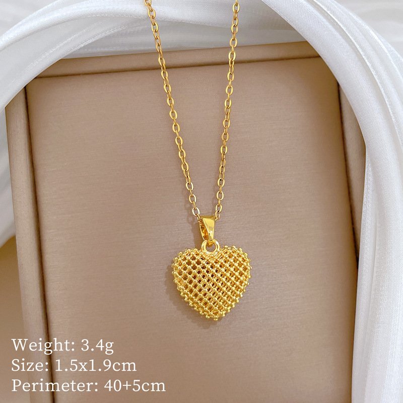 Woven Heart Necklace & Earring Set - Image 5