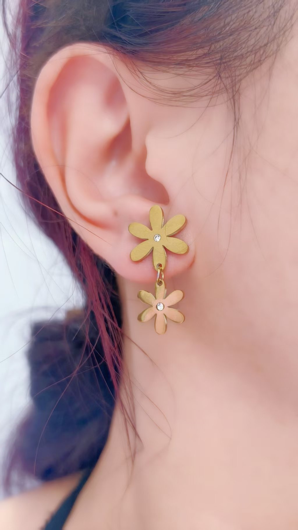 Daisy Drop Y-Necklace & Earring Set - Image 3
