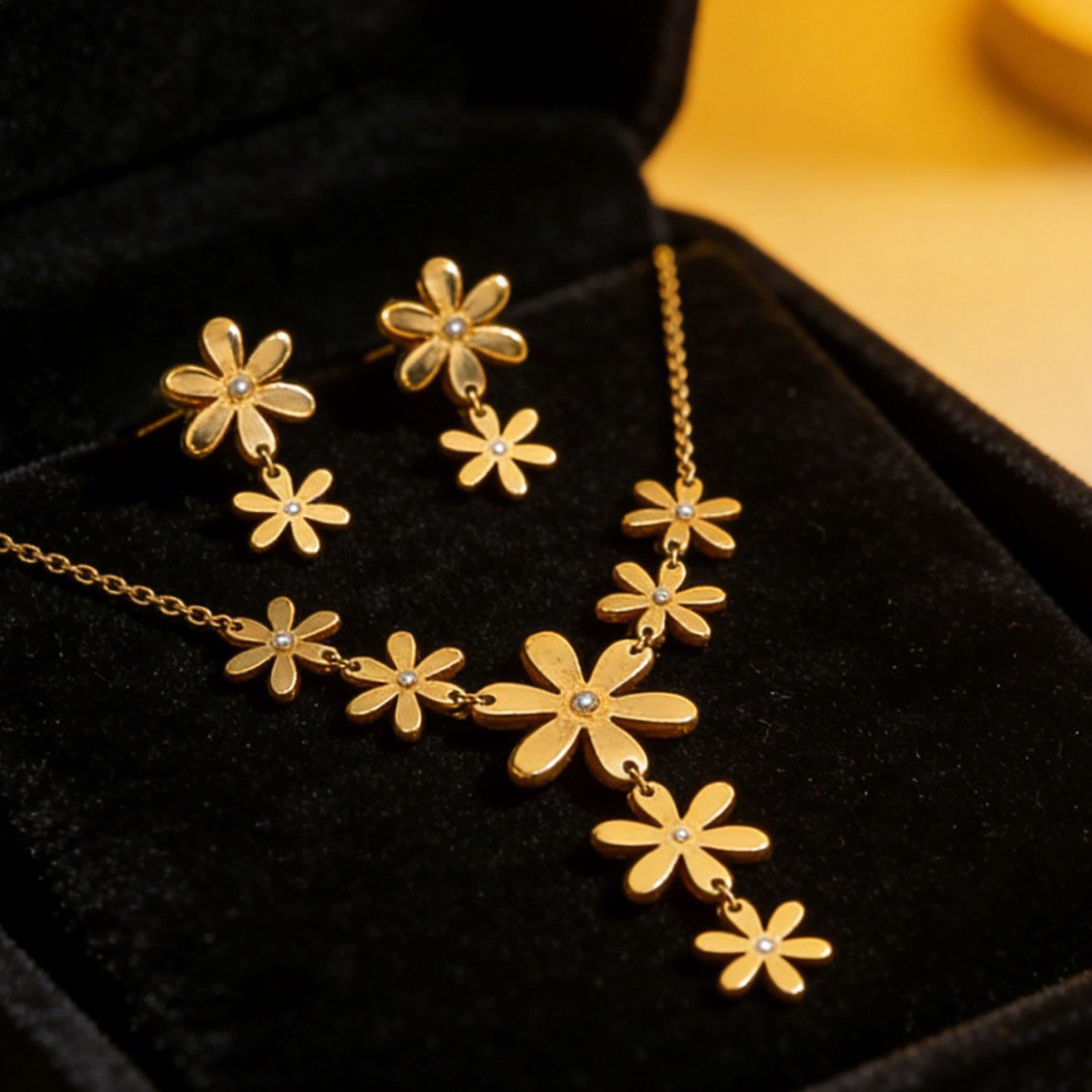 Daisy Drop Y-Necklace & Earring Set - Image 5