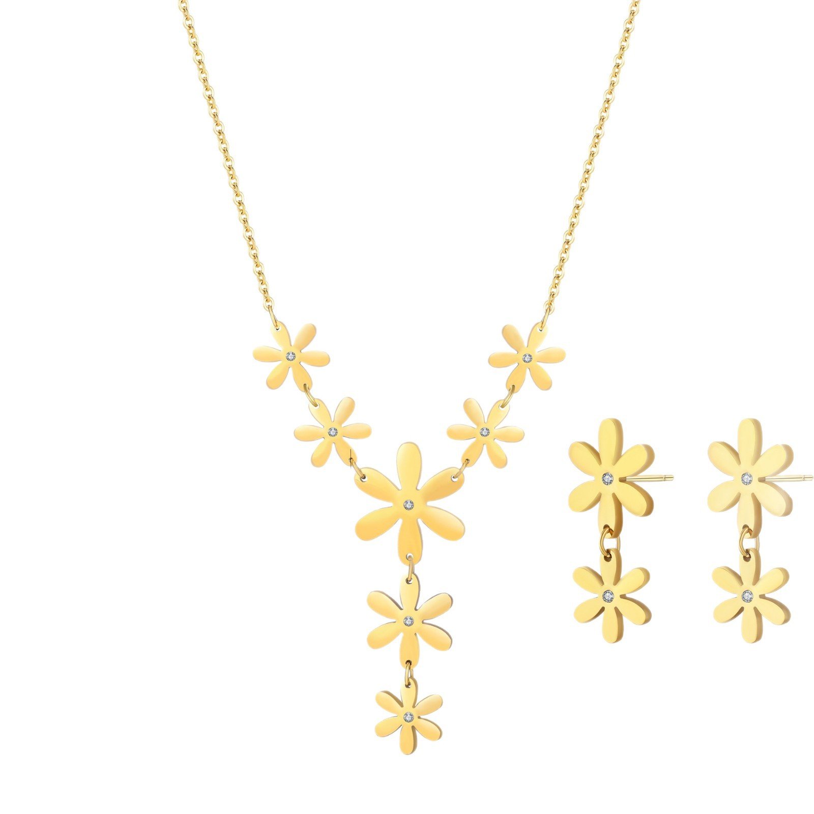 Daisy Drop Y-Necklace & Earring Set