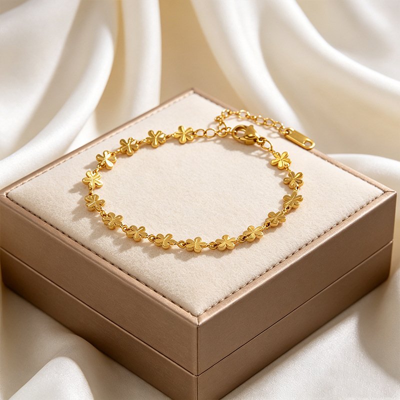 Golden Blossom Link Bracelet - Image 4
