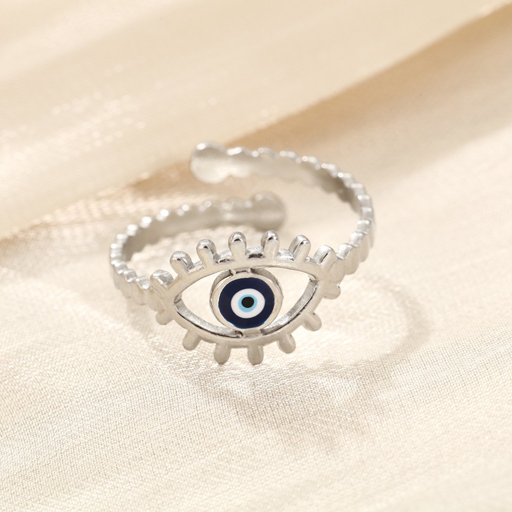 Lashed Evil Eye Wrap Ring - Image 5