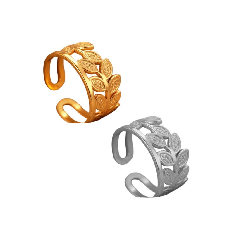 Laurel Vine Leaf Wreath Ring