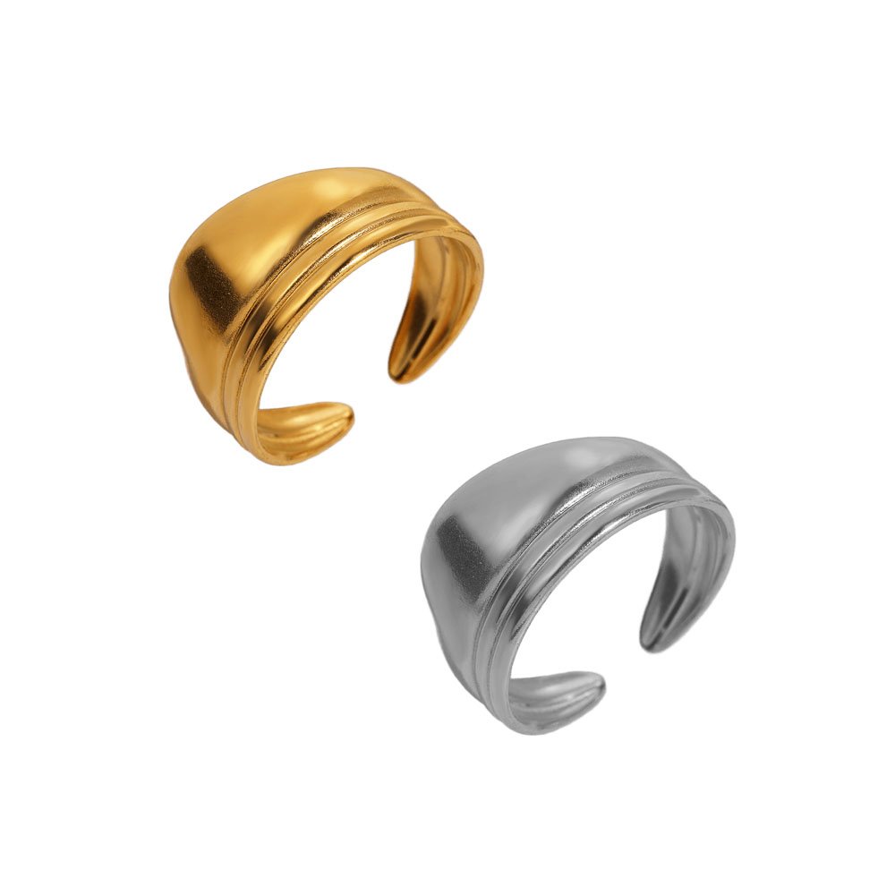 Liquid Gold Smooth Drape Cuff Ring