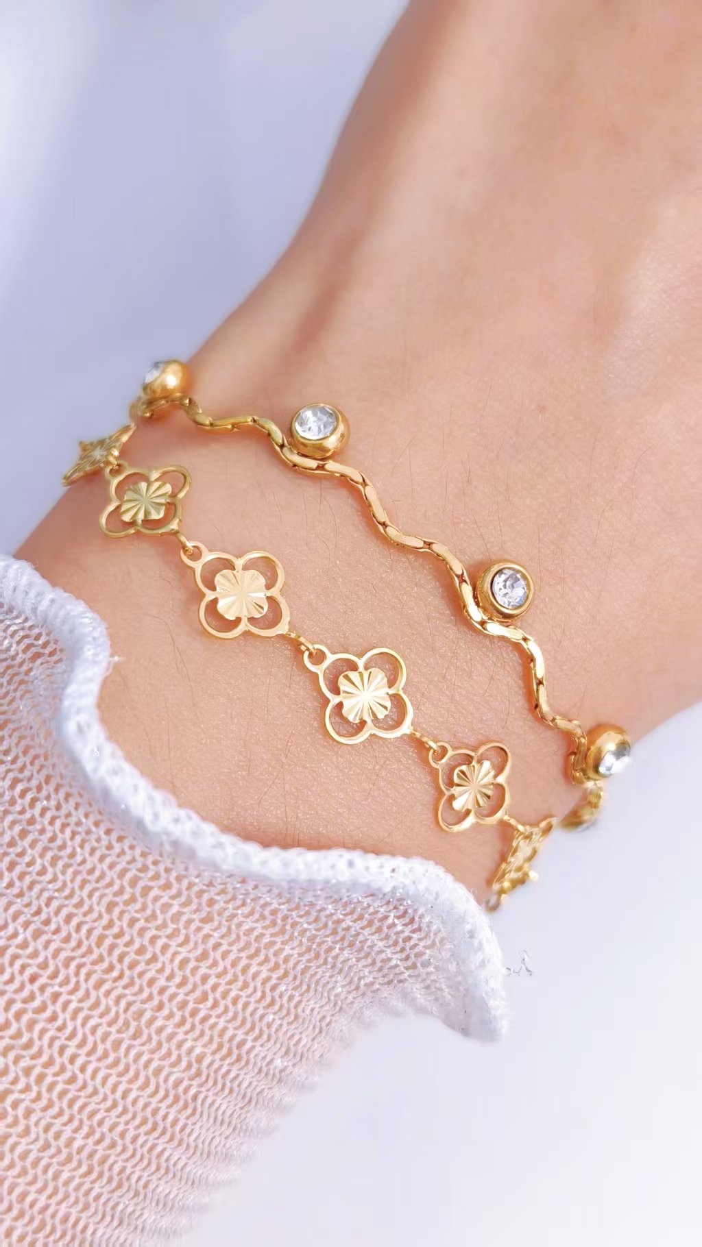 Lucky Clover Lace Bracelet - Image 4