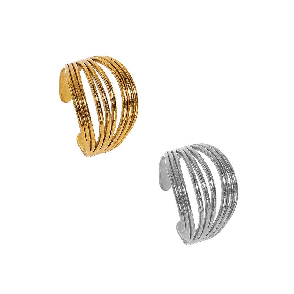 Nine Line Smooth Wire Wrap Ring