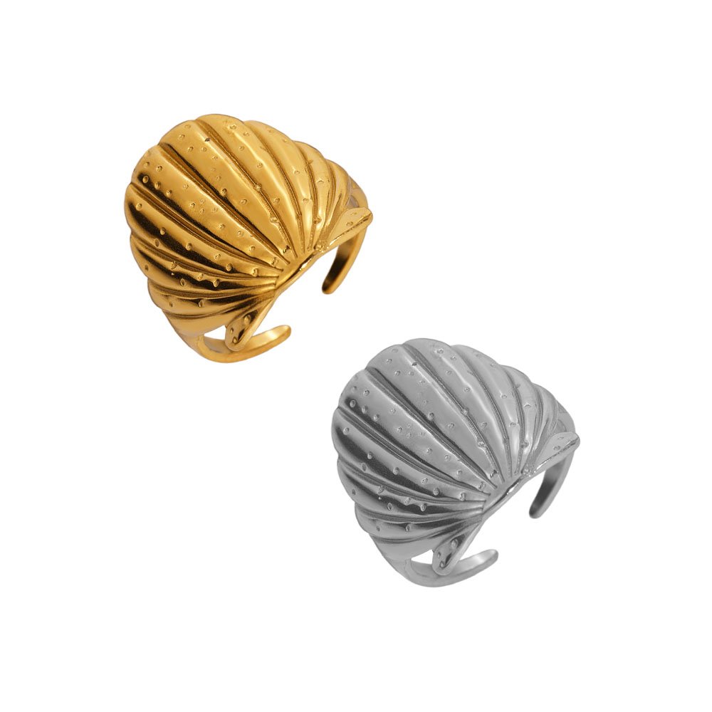 Scallop Shell Statement Seashell Ring