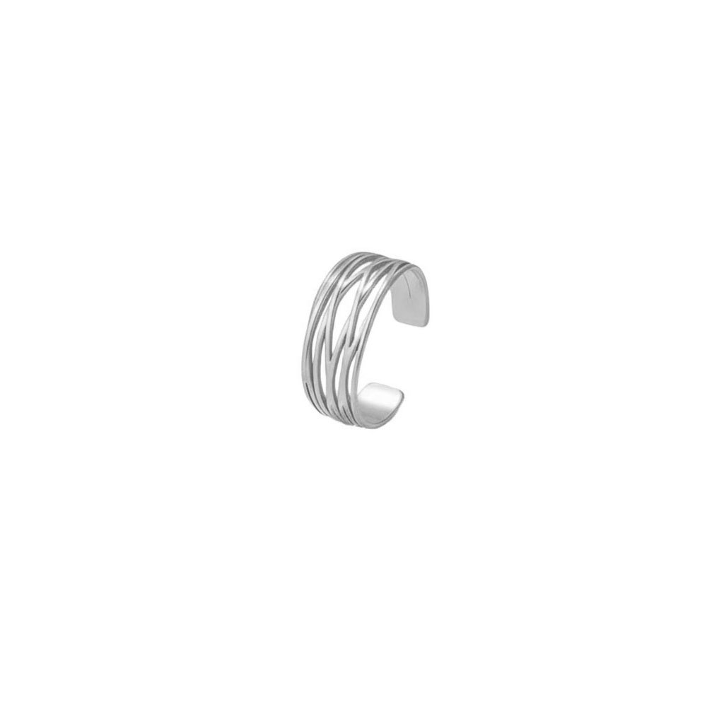 Tangled Lines Crisscross Wire Open Ring - Image 5