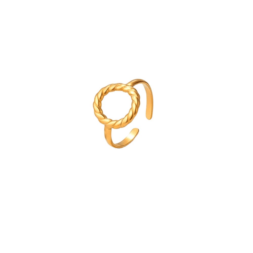 Twisted Halo Rope Circle Open Ring - Image 4