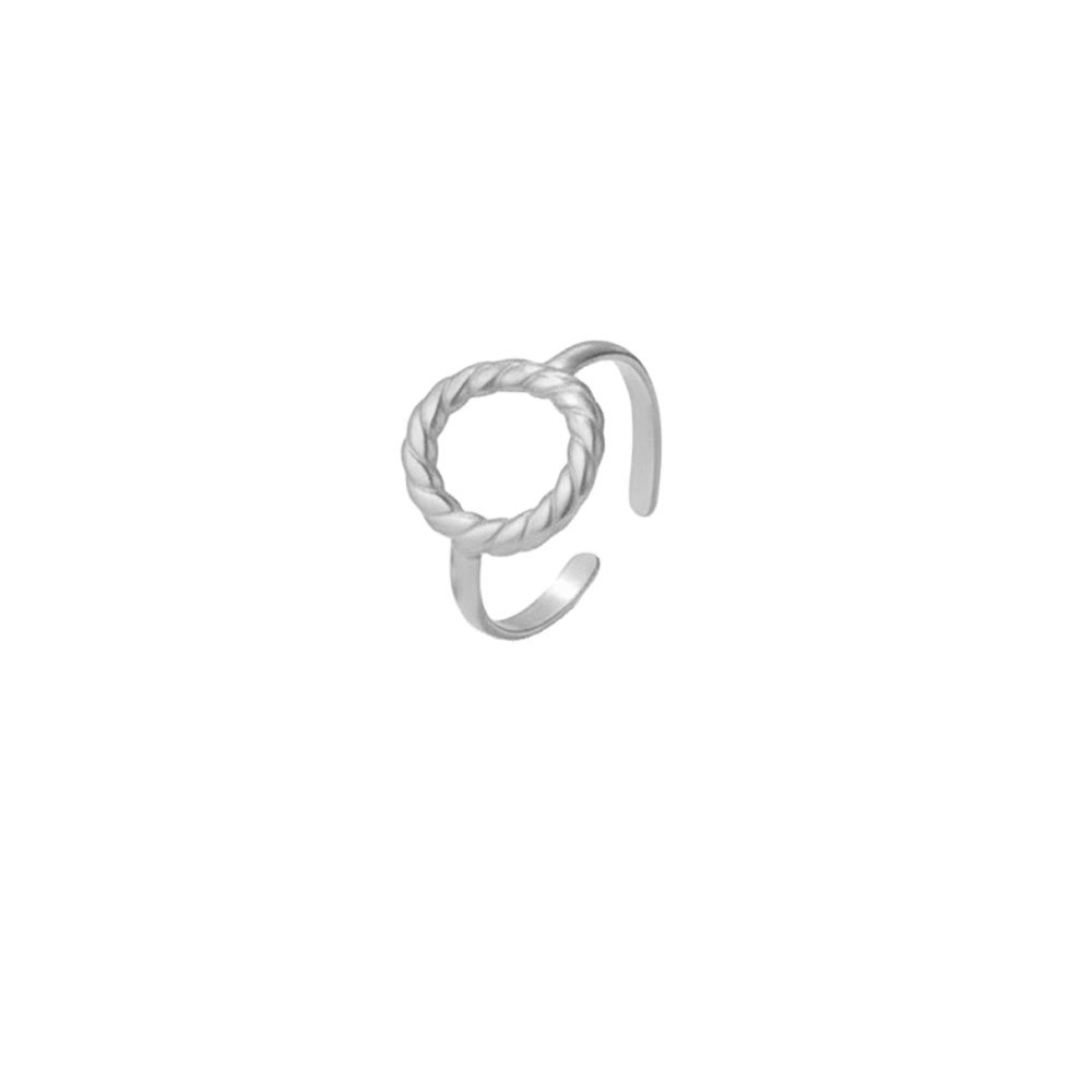 Twisted Halo Rope Circle Open Ring - Image 5